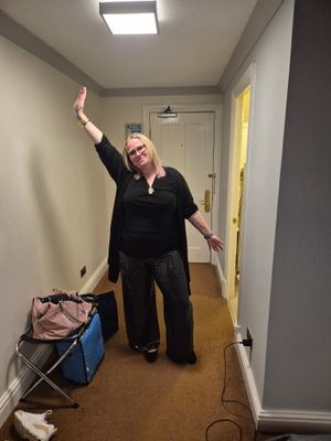 I threw away the lounge pants and put on some glam