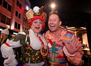 Panto stars Ian Adams and Tam Ryan.