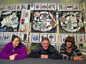 Supporting image for story: Famous faces on display in Walsall textile tribute - with pictures