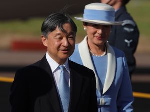 Supporting image for story: Emperor Naruhito and Empress Masako of Japan arrive in UK ahead of state visit