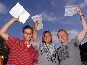 Supporting image for story: A-level students celebrate their successes