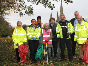 Supporting image for story: Council and litter picking groups help police search for knives in Lichfield