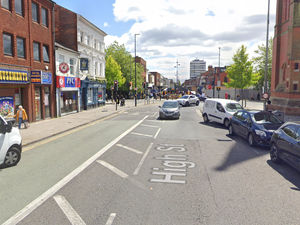 West Bromwich High Street, near to where the incident happened