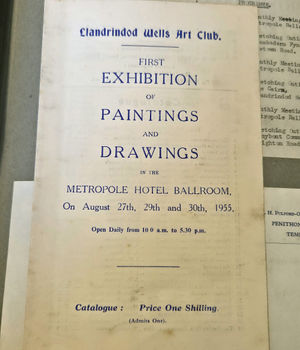 A programme from the art club's first exhibtion back in 1955