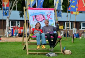 Sarah Wilding and Mike Bastow from Oswestry