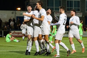 AFC Telford United celebrate in their win over Oxford City (Euan Manning)