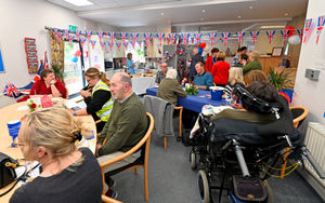 Jubilee tea at the MS Therapy Centre, Tettenhall.