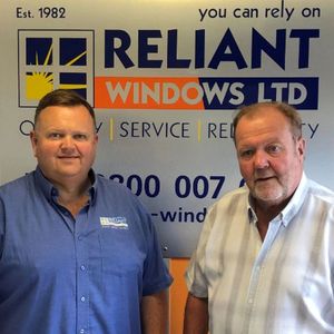 John Allen (right), Managing Director of Reliant Windows with Nick Allen, Marketing Director
