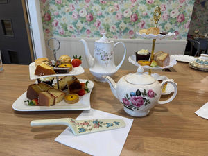 Tea, coffee and cake selection at HC-One’s Littleton Lodge Care Home