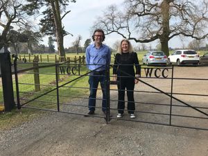 Supporting image for story: Worfield’s grand entrance in honour of stalwart Mike