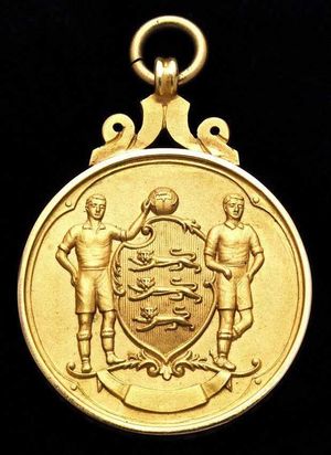 The nine carat gold FA Cup winners' medal awarded to Talbut