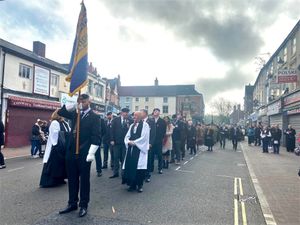 Procession in Willenall town centre
