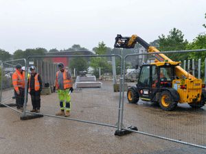 Supporting image for story: Fencing goes up around Dudley Hippodrome as demolition work begins