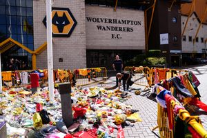 The first tributes were laid outside the ground just moments after the news broke last week