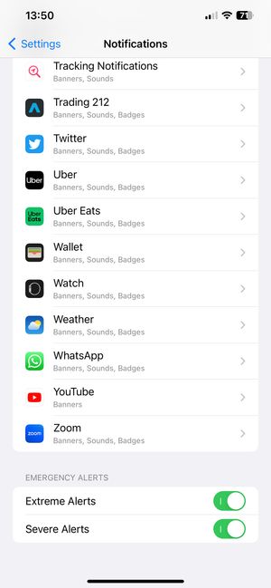 Apple users can disable the government alert by using the following instructions.