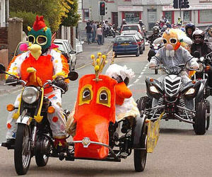 Motorcyclists ride up Mill Bank in Wellington during their charity tour of Telford. nextpage