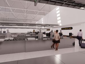 Supporting image for story: Fast-track to the sun! Why Birmingham Airport's new security hall will mean less time spent in queues this summer