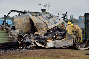 The fire destroyed the home in Market Drayton
