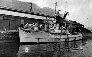 The boat Jack Hill was on board when he took part in the D-Day landings