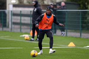 Akeel Higgins on the ball. The youngster made his senior bow in last week's cup win (Photo by Adam Fradgley/West Bromwich Albion FC via Getty Images).