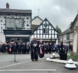 Reverend Tudor Botwood and Reverend Elizabeth Ronicle led the service in Rhayader. Submitted picture