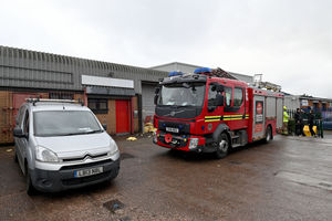Fire crews remained at the scene into the afternoon