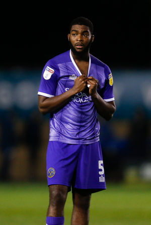 Ro-Shaun Williams of Shrewsbury Town reacts at full time. Photo: AMA