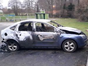 Supporting image for story: Stolen car set on fire at Kidderminster park