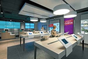 Inside one of its modern stores