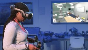 The new virtual reality training software at the college has won several awards