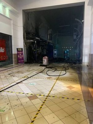 A fire broke out in the One Stop Shopping Centre, in Perry Barr, overnight. Photo: West Midlands Fire Service
