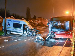 Supporting image for story: Van driver killed in rush-hour crash with bus
