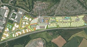 The outline masterplan of the Shrewsbury South Sustainable Urban Extension. Picture: Omega Architects