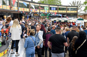 Coronation celebrations in the centre of Kingswinford, organised by the Royal British Legion..