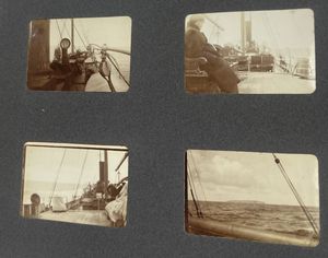 The album also includes 68 photographs featuring the crew of the SS Eugenie from 1906. 