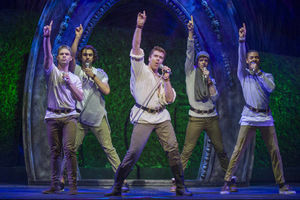 Stephen Webb as Jack plus ensemble. Photo by Paul Coltas