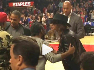 Supporting image for story: Dudley shop assistant whisked away by Floyd Mayweather posts video at basketball game with Beyoncé and Jay Z