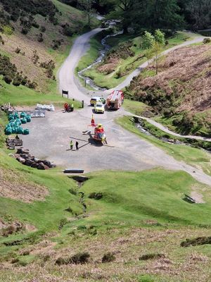 Crews from West Midlands Ambulance Service, West Mercia Police, Midlands Air Ambulance charity and Shropshire Fire and Rescue Service all attended. Photo: Church Stretton SNT