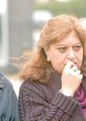 Rubbina Shaheen on her way to court in 2010