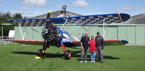 Janice Jackson and Dougie Bancroft took part in a wing walk
