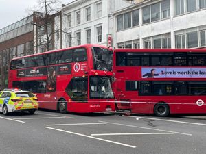 Supporting image for story: Six people taken to hospital after two double-deckers crash