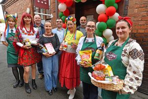WALSALL COPYRIGHT  NATIONAL WORLD TIM STURGESS 17/09/25 The Carpathian Community Shop will open inside the Walsall Cultural Centre on Milton Street on Wednesday 17 September 2025, thanks to financial assistance from Walsall Council's grant programme launched earlier this year to support not-for-profit community shops. front left, Lorianna Demenko-Craddock and Olha Kysil.