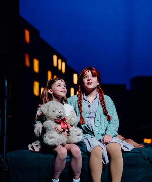 Orphans Annie and Molly played by Izzy Ellis and Lily Crowe
