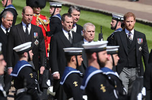 Members of the Navy including Able Seaman Sam Tait stood at attention as the funeral procession passed
