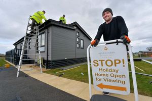 Chris Mace, Ryan Daddy and Gareth Greaves from Willerby Park Homes on site