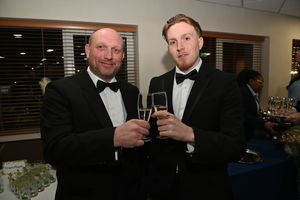 BUSINESS COPYRIGHT NATIONAL WORLD TIM STURGESS 13/11/24.  Ladder for the Black Country  Apprentice Awards 2024 .The Richardson Suite at West Bromwich Football Club. Pictured, left, Chris and Kane Taylor.