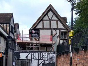 Supporting image for story: Shrewsbury street to fully reopen after 18 months of repairs to historic building