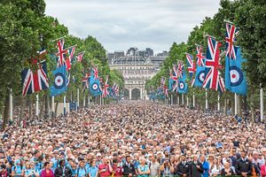 Crowds packed in to watch the historic ceremony in London to mark the RAF’s centenary
