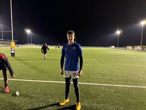 Archie Horton at the training ground in Leicester