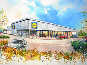 Supporting image for story: Artist's view of new Lidl store for Newport